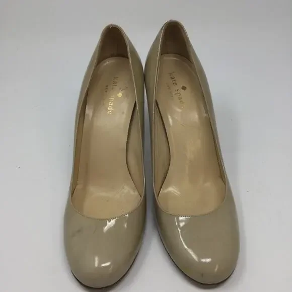 Kate Spade Nude, Striped Heels, size 7.5 - Picture 1 of 6